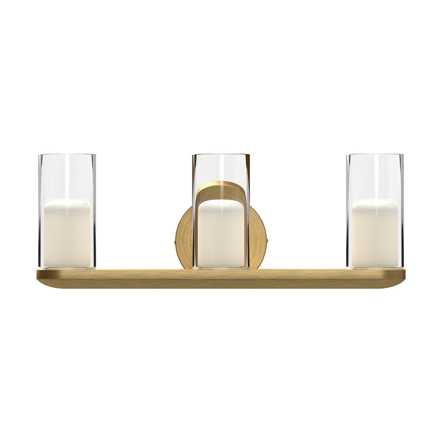 Kuzco Lighting VL53519-BG/CL Birch Vanity Light Brushed Gold/Clear Glass