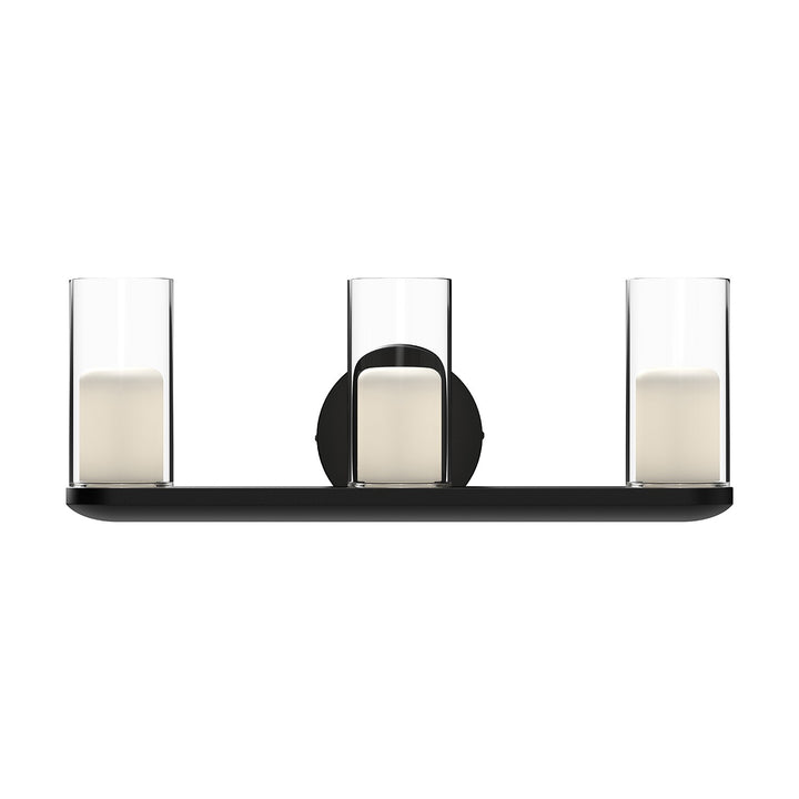 Kuzco Lighting VL53519-BK/CL Birch Vanity Light Black/Clear Glass