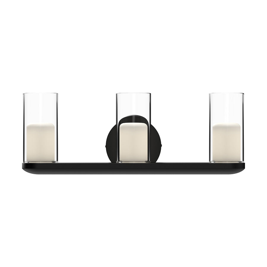 Kuzco Lighting VL53519-BK/CL Birch Vanity Light Black/Clear Glass