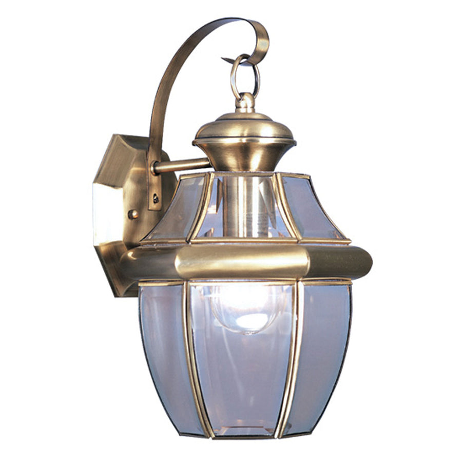 Livex Lighting 2151-01 Monterey One Light Outdoor Wall Lantern Antique Brass 1