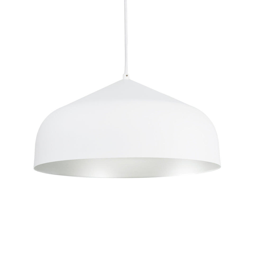 Kuzco Lighting PD9117-WH/SV Helena Pendant Light White/Silver