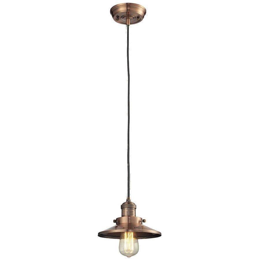 Innovations Lighting 201C-AC-M3 Franklin Restoration One Light Mini Pendant Antique Copper 1