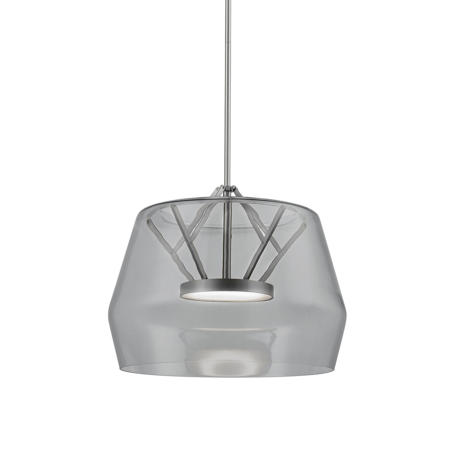 Kuzco Lighting PD61418-SM/BN Deco Pendant Light Smoked/Brushed Nickel