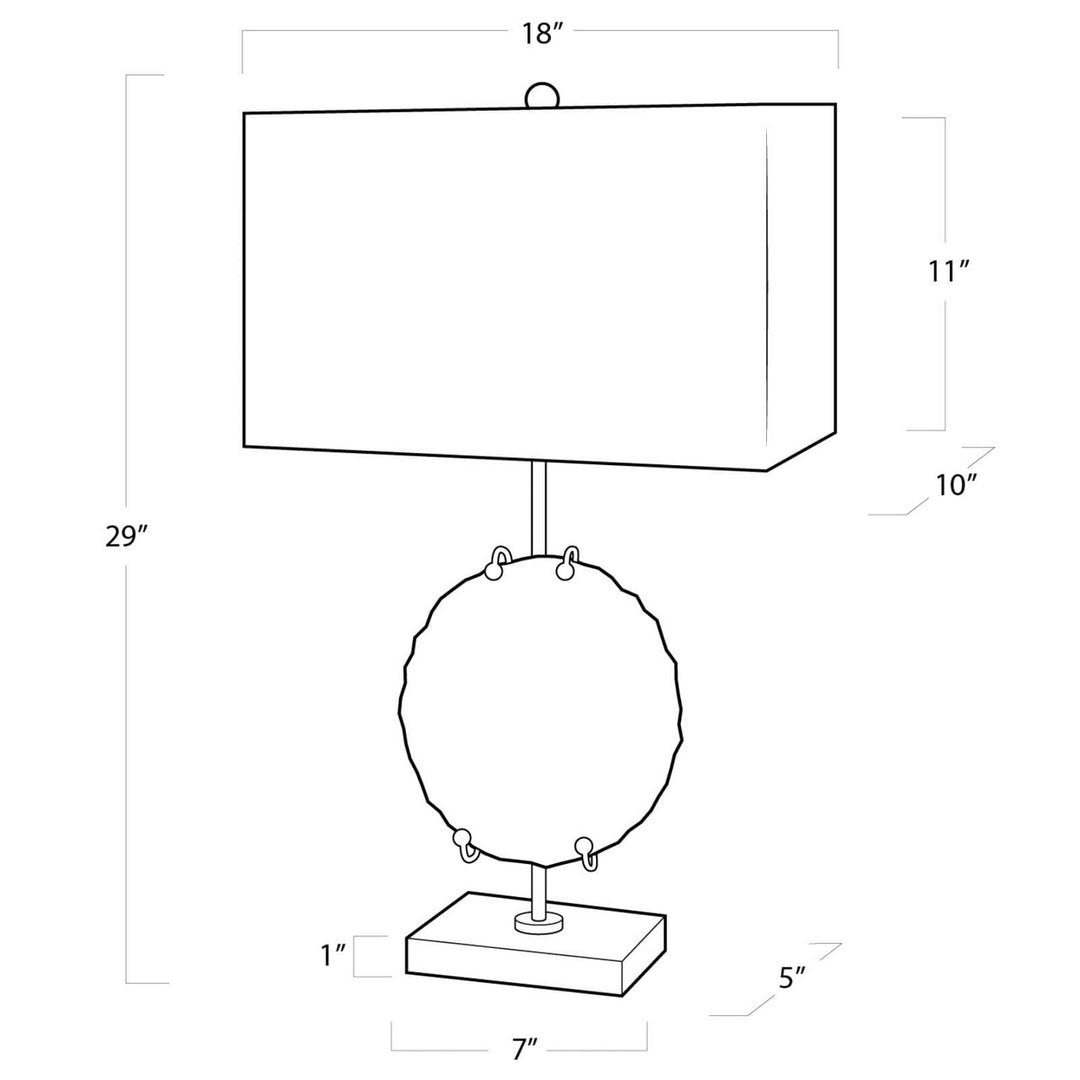 Regina Andrew 13-1161 Exhibit One Light Table Lamp Natural Stone 6