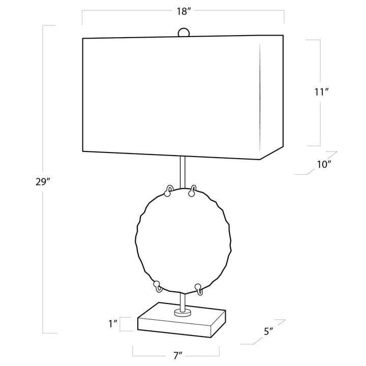 Regina Andrew 13-1161 Exhibit One Light Table Lamp Natural Stone 6