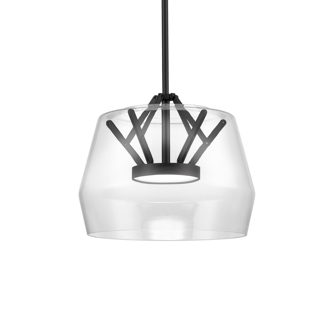 Kuzco Lighting PD61412-CL/BK Deco Pendant Light Clear/Black