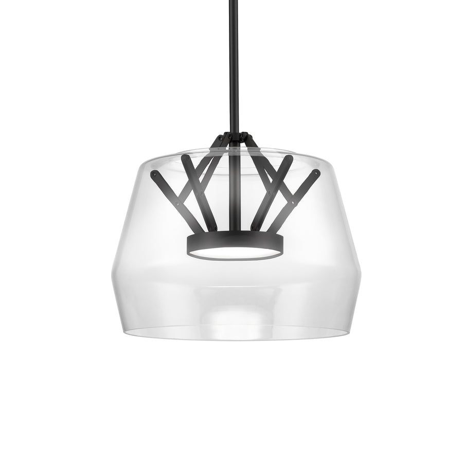 Kuzco Lighting PD61412-CL/BK Deco Pendant Light Clear/Black