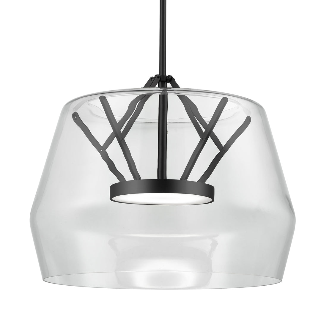 Kuzco Lighting PD61418-CL/BK Deco Pendant Light Clear/Black