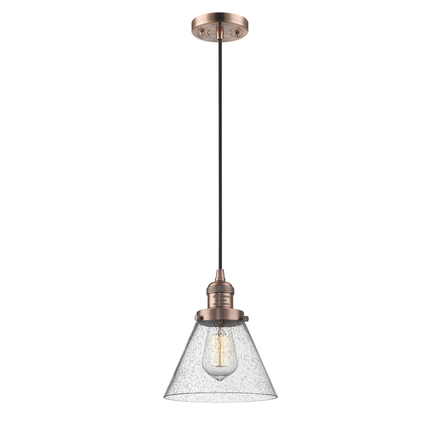 Innovations Lighting 201C-AC-G44-LED Franklin Restoration Led Mini Pendant Antique Copper 1