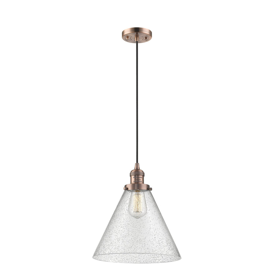 Innovations Lighting 201C-AC-G44-L-LED Franklin Restoration Led Mini Pendant Antique Copper 1