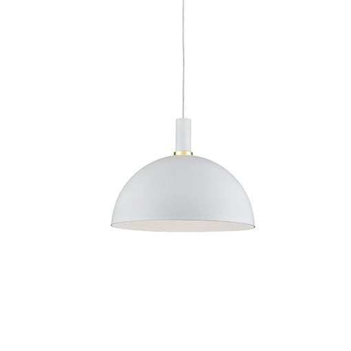 Kuzco Lighting 492316-WH/GD Archibald Pendant Light White with Gold detail