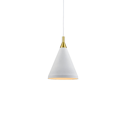 Kuzco Lighting 492710-WH/GD Dorothy Pendant Light White with Gold detail