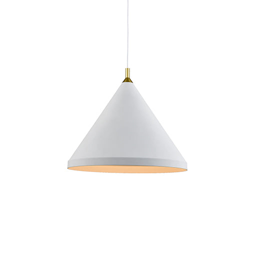 Kuzco Lighting 492824-WH/GD Dorothy Pendant Light White with Gold detail