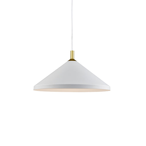 Kuzco Lighting 493118-WH/GD Dorothy Pendant Light White with Gold detail