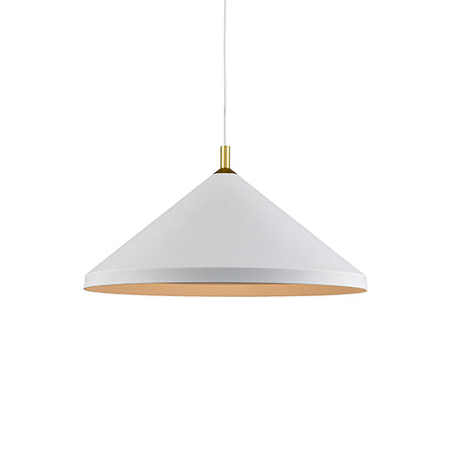 Kuzco Lighting 493126-WH/GD Dorothy Pendant Light White with Gold detail