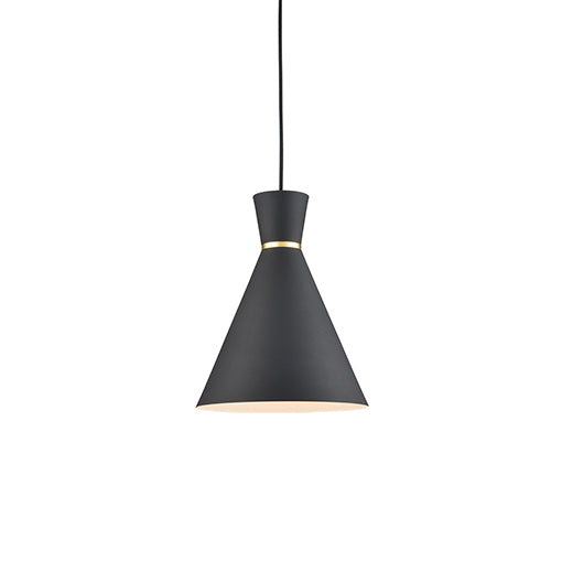 Kuzco Lighting 493210-BK/GD Vanderbilt Pendant Light Black with Gold detail