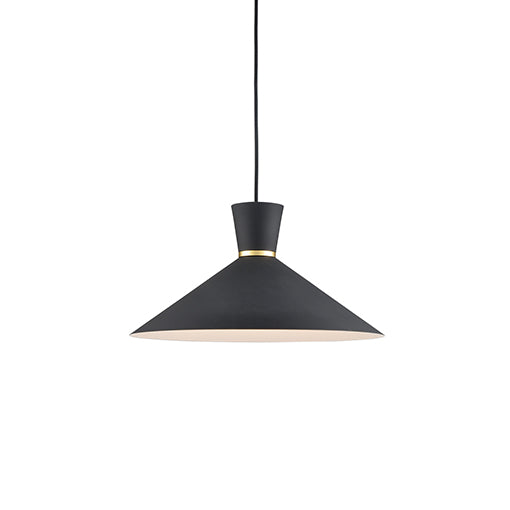 Kuzco Lighting 493216-BK/GD Vanderbilt Pendant Light Black with Gold detail