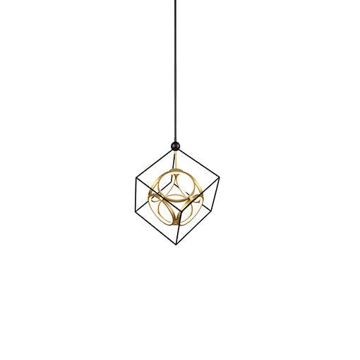 Kuzco Lighting CH19220-BK/AN Monza Pendant Light Black/Antique Brass