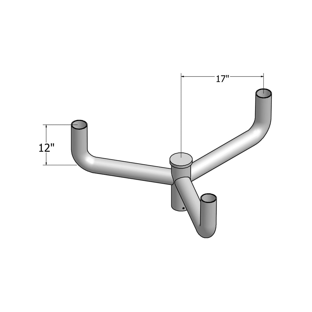 Maxlite Lighting 103185  Bullhorn Bracket, 2-3/8inch ,  Steel, 3 Arms @ 120 Degrees, Bronze  1