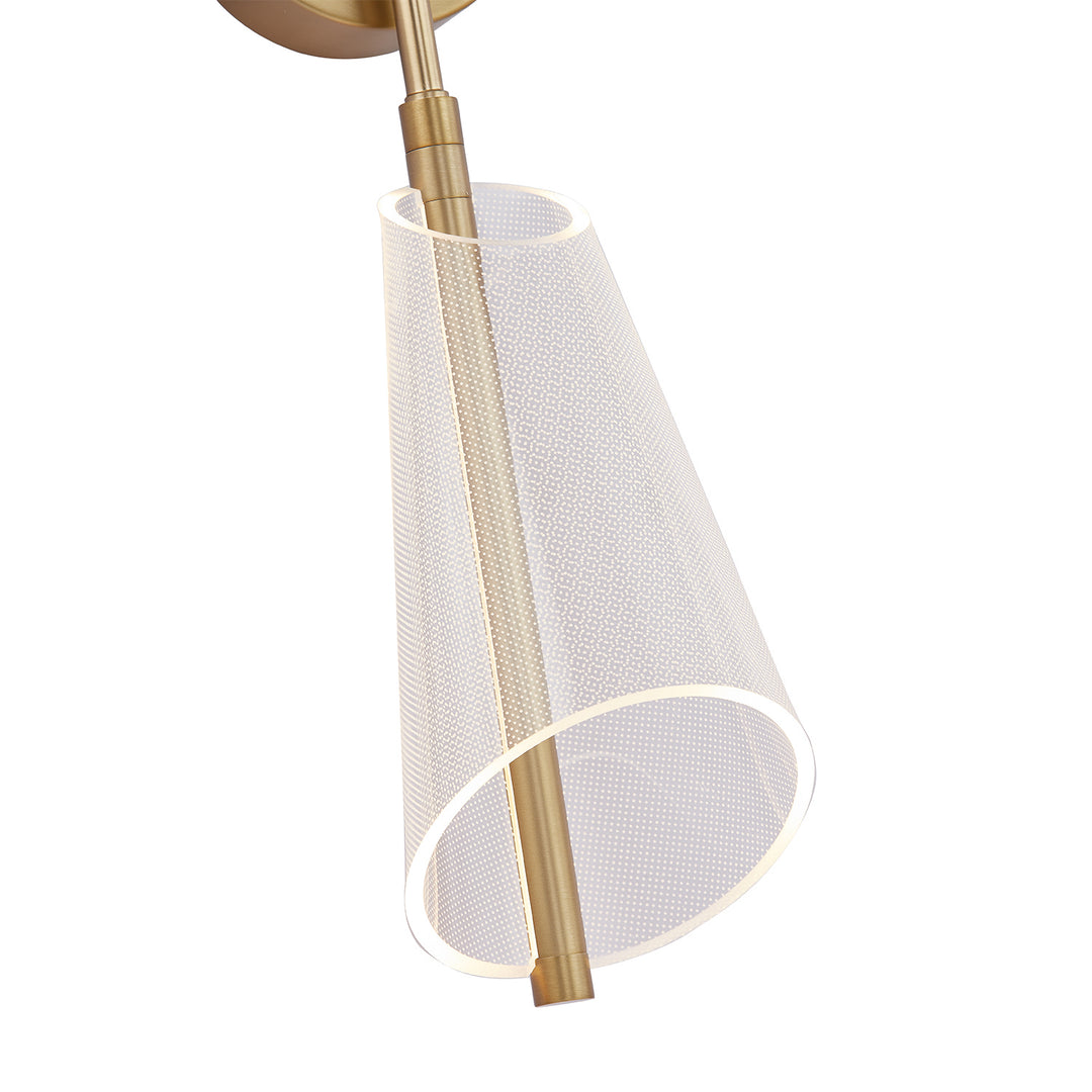 Kuzco Lighting WS62629-BG/LG Mulberry Wall Light Brushed Gold/Light Guide