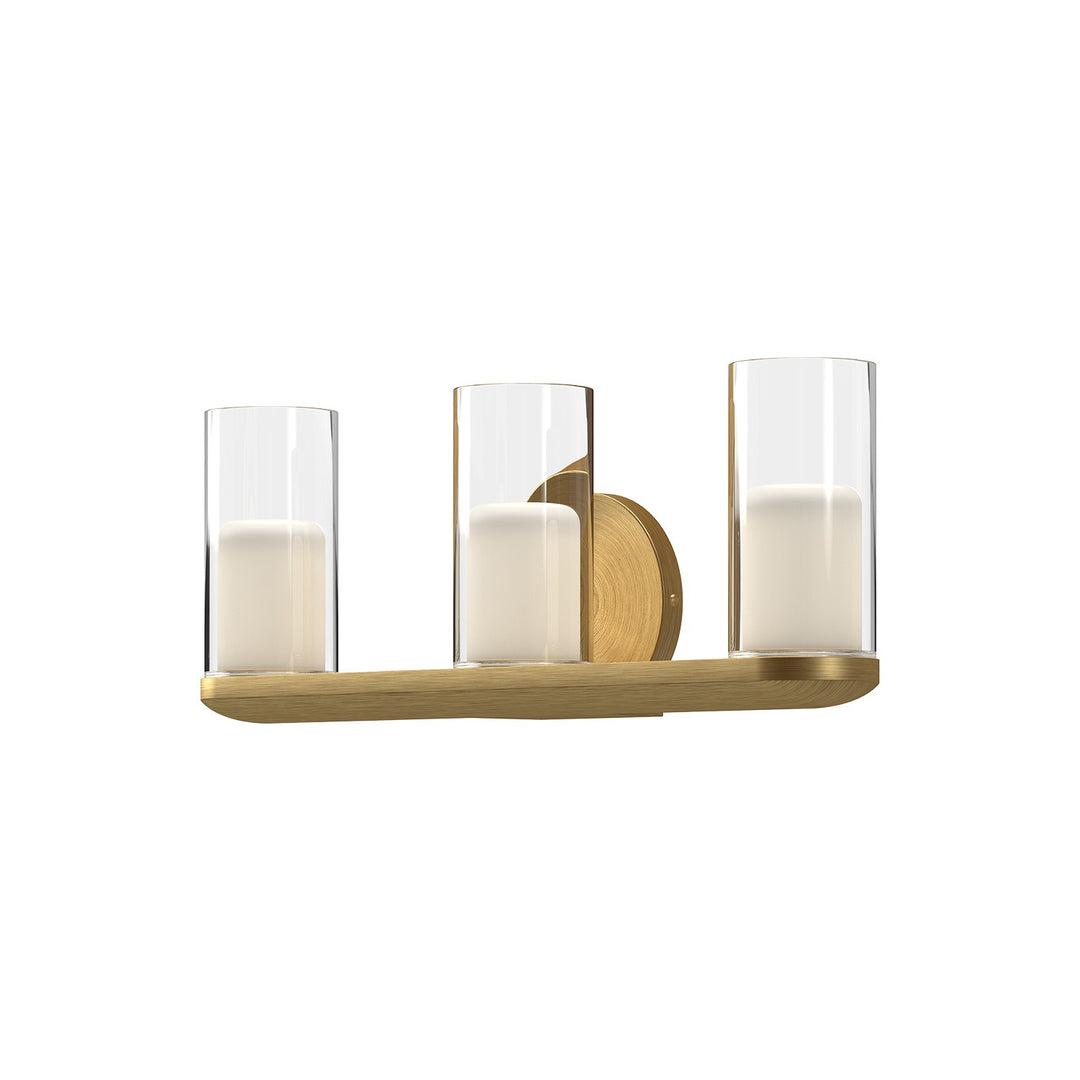 Kuzco Lighting VL53519-BG/CL Birch Vanity Light Brushed Gold/Clear Glass